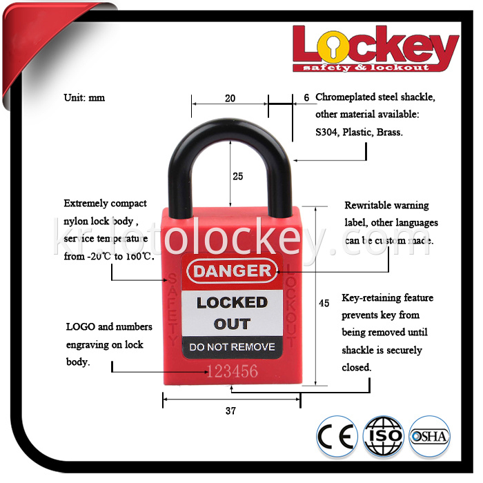 Plastic Short Shackle Padlock